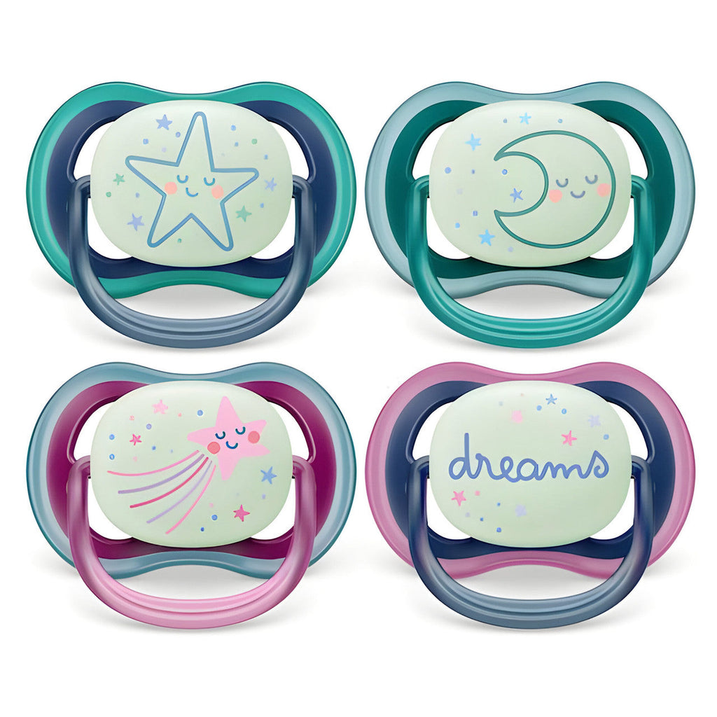 Avent Ultra Air Night Soother 6-18 Months 2 Pack
