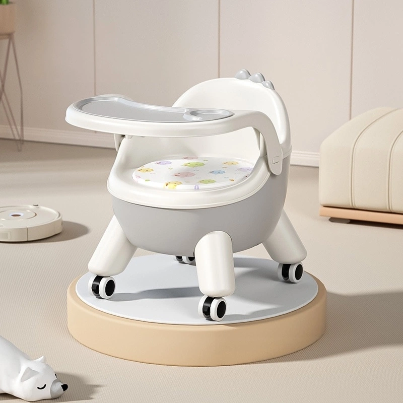 Baby Dining Chair, Infant Sit‑Up Booster Seat, Low‑Profile Toddler Chair with Removable Tray & Sound‑Making Seat