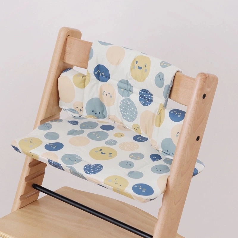 Cotton Seat Cushion & Backrest Pad for STOKKE Tripp Trapp High Chair, Waterproof & Stain Resistant Baby Highchair Accessory, Universal Replacement Pad