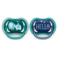 Philips Avent Ultra Air Pacifier - 2 Pack - Light, Breathable Baby Pacifiers for Babies Aged 18 Months Plus, BPA Free with Sterilizer Carry Case